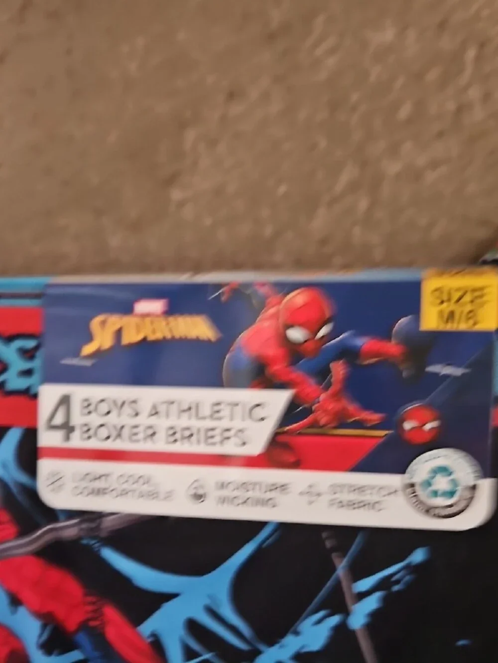 Spiderman Pack Of 4 Boys Boxer Briefs Sz M 6
